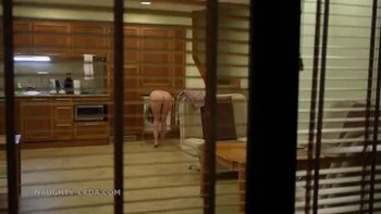 Naughty Lada Brunette MILF Flashing Neighbor Peeking Voyeur HD