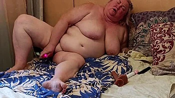 MILF Mother-in-Law with Big Natural Tits and Round Ass Masturbates with Toys