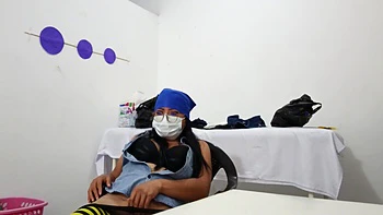 Horny Nurse Records Herself Opening Her Ass