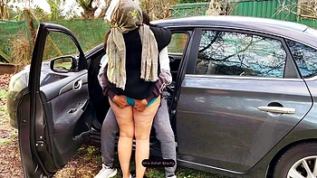 Public Car Fucking With A Cheating Hijab Wife Risky Outdoor Sex With Loud Moans And Hard Pounding
