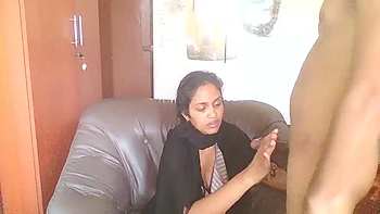 Hijab Lady Works At My Home Office Sucks Well