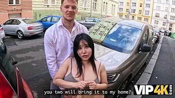 Big Natural Tits Asian Girl Masturbating for Money - HD POV