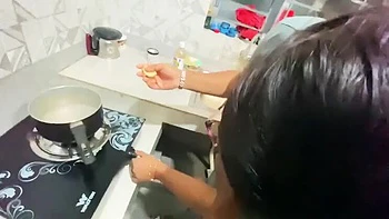 Desi Stepsister With Big Tits Fucks Stepbrother in Kitchen - Nadiyaxxx02