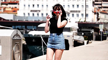 Amateur Abby 25 Gets Double Dick Blowjob Threesome