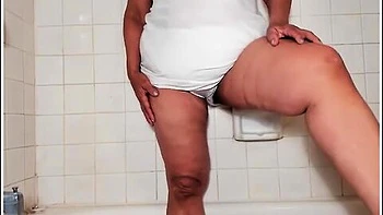 Mature Woman With Very Hairy Pussy Pissing Peeing A Lot