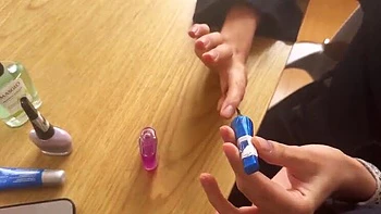 Blonde Latina Amateur Paints Nails and Gets So Wet She Fingers Her Pussy to Orgasm