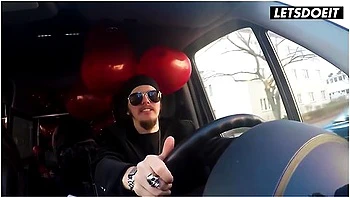 Black Sophie Picked Up For Valentines Day Sex In The Bus