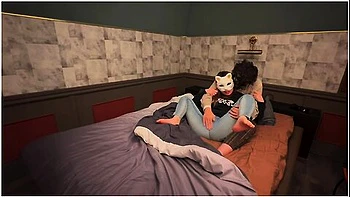 シーンスの上からtンマ責めされて気持ちよくなった人妻は騎乗位て自ら腰を振る