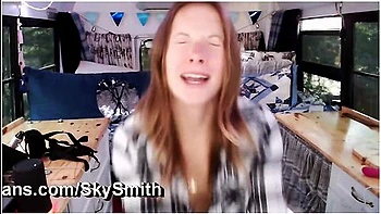 Sky Smith Having All Kinds Of Fun In The Bus!