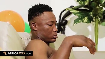 Hot African Teen Gives Intense Blowjob and Cumshot in HD