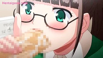 The newly-formed, short big-breasted sister uses her big tits to give him a titjob, making him cum and then cumming inside her mouth.