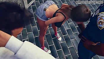 Suckold Husband Watches Black Cop Fucking His Wife Megan Outdoors