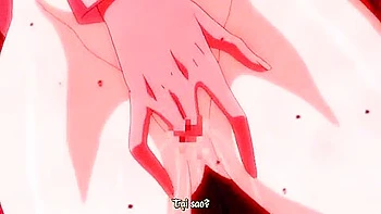 The battle maiden is penetrated by the demon in all her mouths, covered in semen, and creampied.