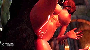 Werewolf And Vampire Lord Fucked Aela And Serana 2