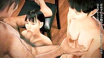 Two beautiful girls are made naked, penetrated deep into their throats and ejaculated in their mouths.