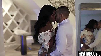 Nicole Kitt In Petite Ebony Stepmom Dominates Big Black Dick Husband