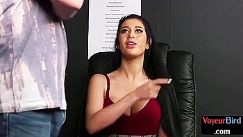 Cfnm Babe In Office Teases Man Who Jerks On Her