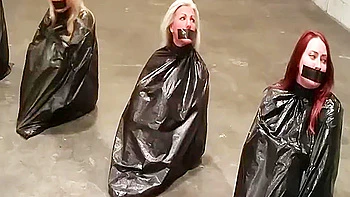 4 Girls Trash Bagged