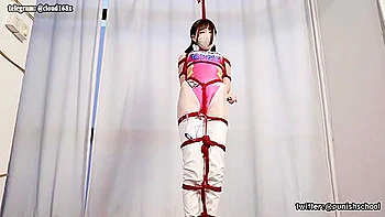 Asian Tied On Wooden Horse With Vibrator