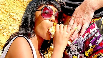 Ebony Babe Noemilk Experiences A Pretty Kinky Beach Fuck