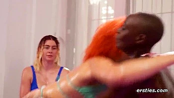 Oil Wrestling Orgy Of 3 - Tense Wrestling Competition Ends In Slippery Orgy