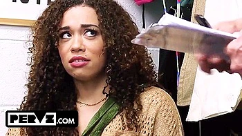 Caught Shoplifting? Then Take This! Super Hairy Pussy Destroyed By The Managers Huge Dick