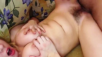 Amateur Bombshell Smashed On The Sofa