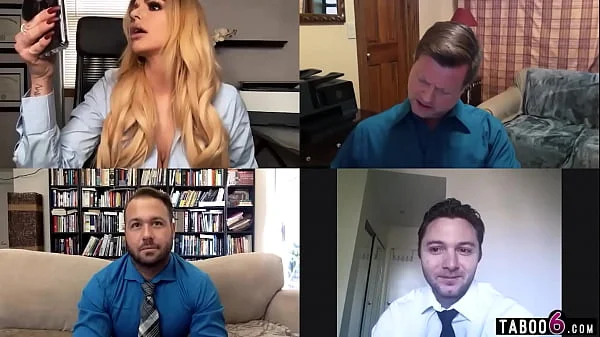 Huge tits employee Brooklyn Chase did not know it was a video chat