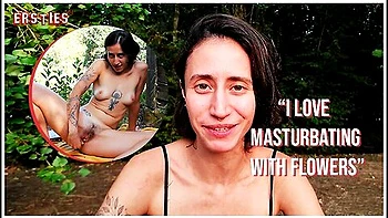Rachel Loves To Masturbate With Flowers Outdoor