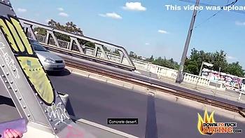 A Very Naughty Brunette Fucked Outdoors In The Spoon Position