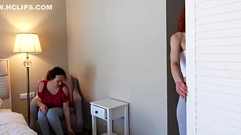 Ok, You Can Fuck Us Both! On The First Day Of Vacation, Hot Stepmom And Sexy Stepdaughter Have Threesome Sex!