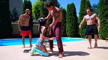 FIRST TAP WITH PISS! Sexy Candy Scott gets her first triple anal