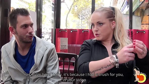 Slutty Rachelle meets one of her fans, then some guys joining to having a gangbang