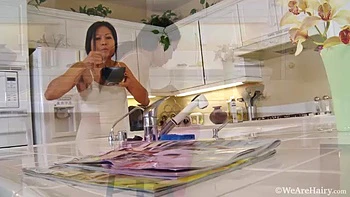 Hairy girl Max Makita may not finish breakfast - WeAreHairy