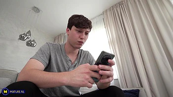 Hot Czech Stepmilf Jane Sweet Getting Her Shaved Wet Pussy Fucked By Her Stepson On The Couch