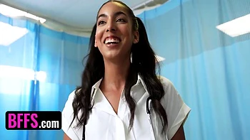 Three Hot Doctors Take Turns Bouncing Up And Down On Lucky Patients Dick