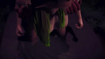 Stunning wood elf is having sex in the forest : 3D porn