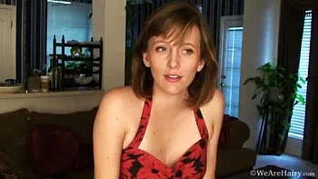 Sasha examines her hairy pussy - WeAreHairy