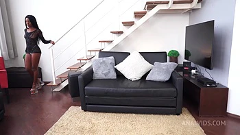 Sexy Black Brazilian Jasminy Villar Fucked By 3 Monster Cocks