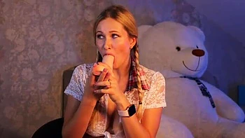 Stella Cardo Cosplays Britney Spears with Big Natural Tits Solo Masturbation