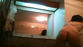 Beautiful asian naked in a shower