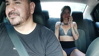 Hot Latina Girl Masturbates In The Back Of Uber Car