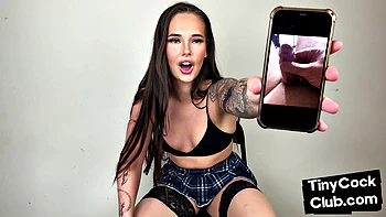 Upskirt domina in stockings mocks