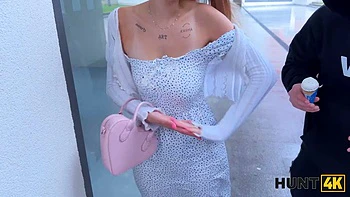 HUNT4K. Blonde hottie used her big natural boobs to get back on her BF ft. Steve Q  Naomi Love: Porn