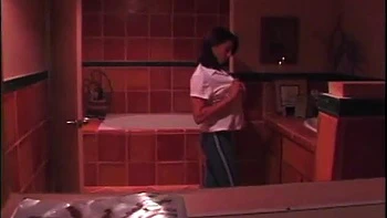 Brunette and her boy fucking at home after a night out