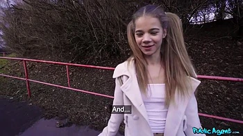 Cute Teen 18+ Sabrina Spice Takes My Money For Blowjob In The Forest