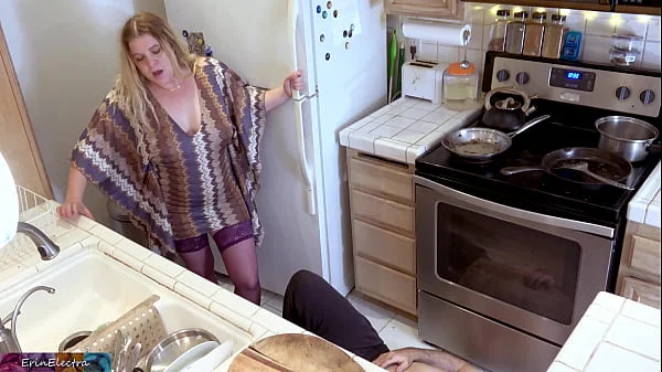 Stepson fell and stepmom fucks him to help him get up