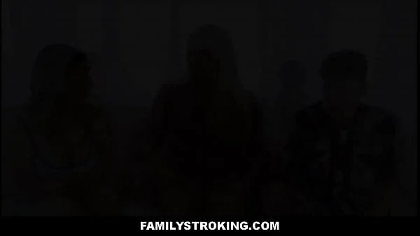 FamilyStroking.com - Big Tits MILF Step Mom Karen Fisher Threesome With Teen Step Daughter Lexi Grey & step Son