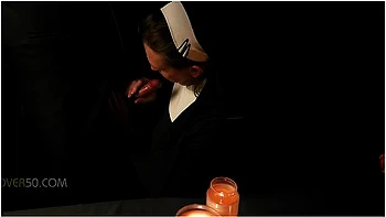 A Sexy Milf Nun Is Seduced By Her Priest While She Prays And Worships At The Alter Of His Cock