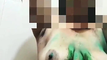 Holi Special Taking Bath See My Toilet Pressure And Big Boobs